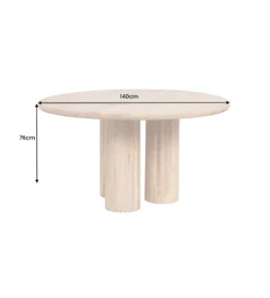 Stół ART DECO 140 cm drewno mango nautralny