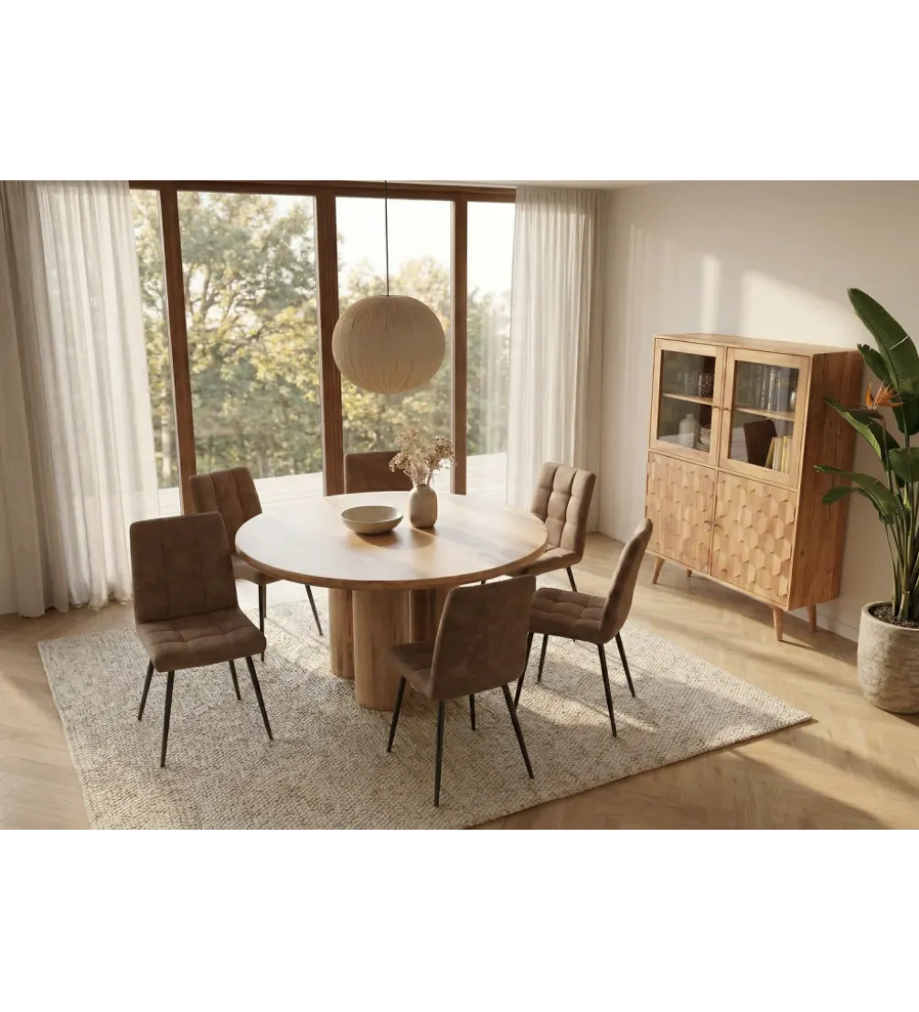 Stół ART DECO 140 cm drewno mango nautralny