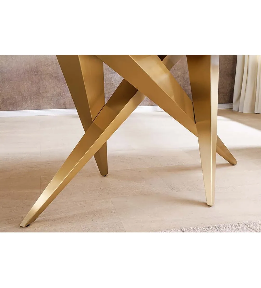 Stół ART LIVING 200 cm blat ceramika w optyce białego marmuru