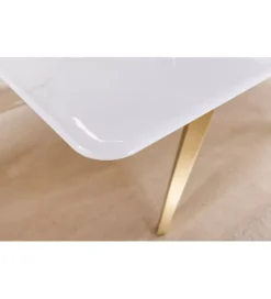 Stół ART LIVING 200 cm blat ceramika w optyce białego marmuru