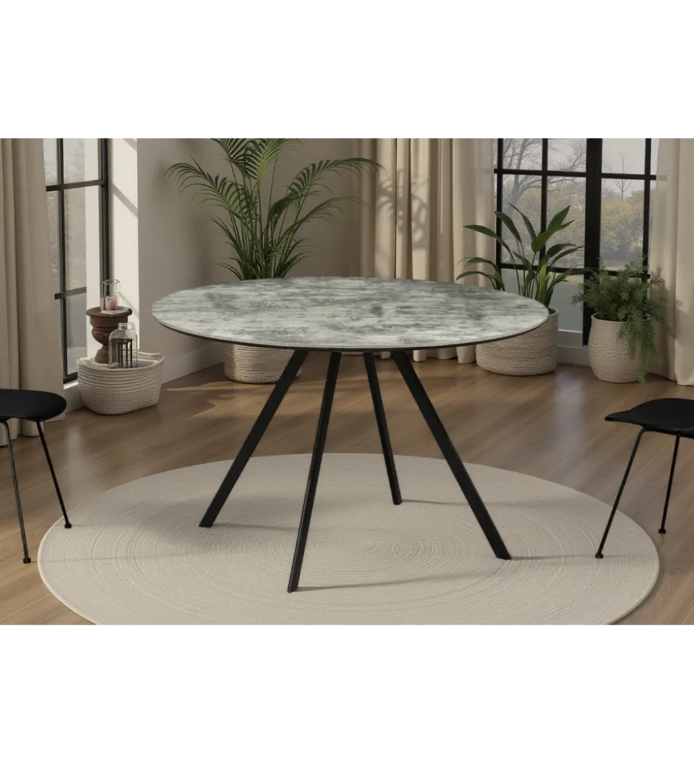 Stół ATELIER 120 cm kolor naturalnego kamienia szary