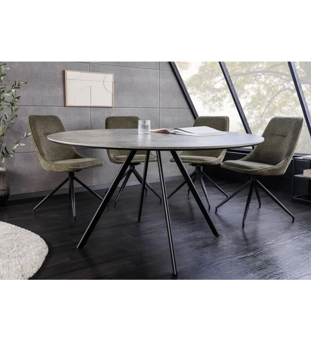 Stół ATELIER 120 cm kolor naturalnego kamienia szary