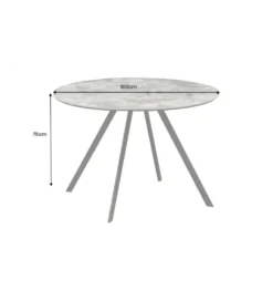 Stół ATELIER 100 cm kolor naturalnego kamienia szary