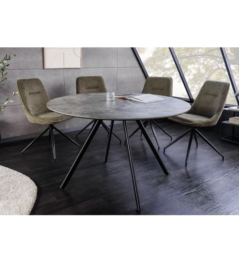 Stół ATELIER 100 cm kolor naturalnego kamienia szary