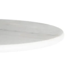 Stół AUESON 110 cm czarny blat w optyce marmuru