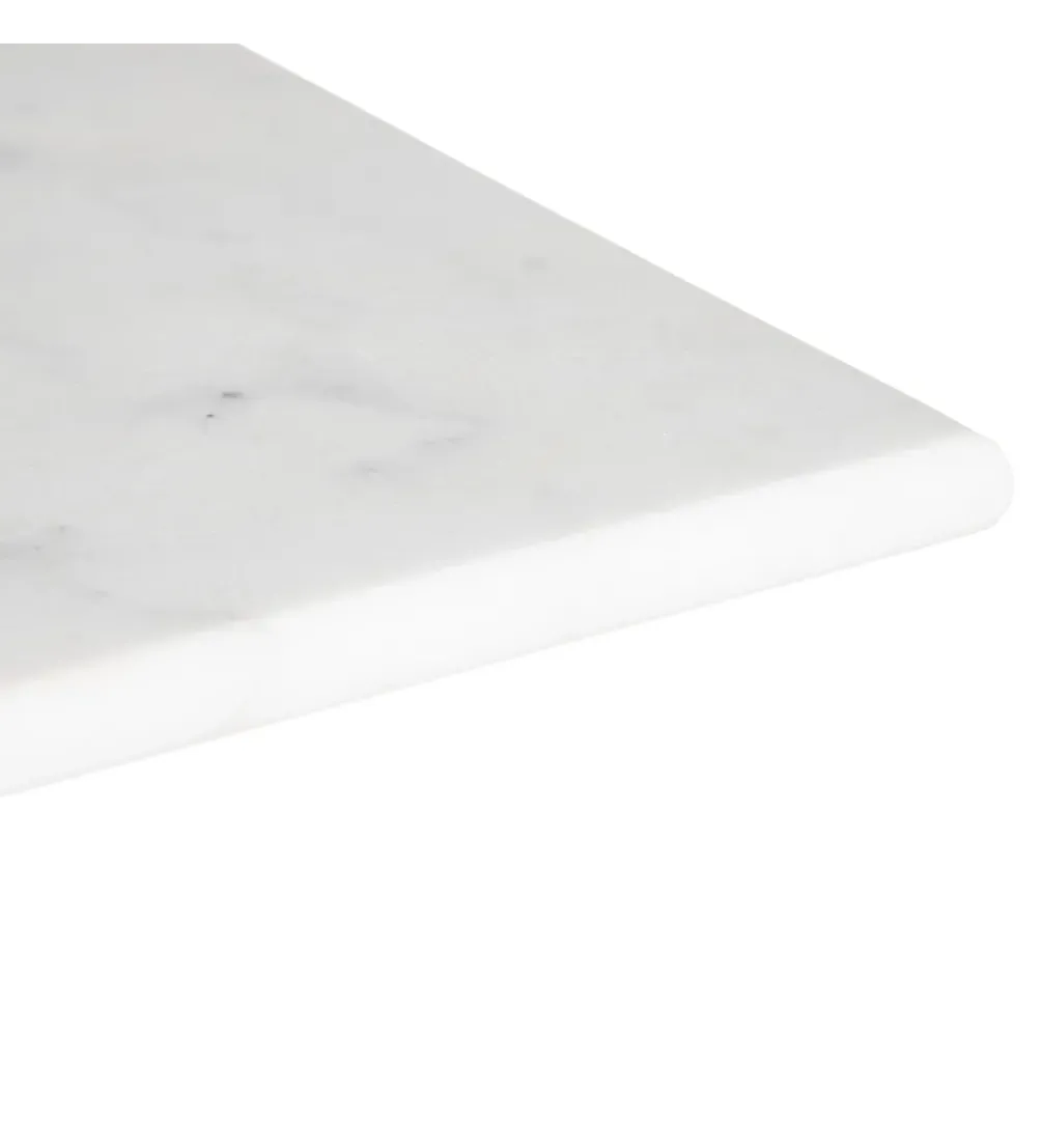 Stół AUESON 70 cm czarny blat w optyce marmuru