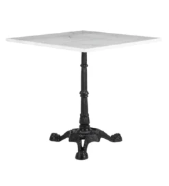 Stół AUESON 70 cm czarny blat w optyce marmuru