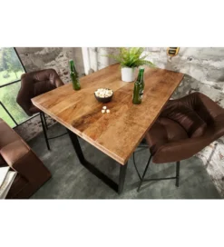 Stół barowy Iron Craft 120 cm drewno Mango