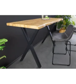 Stół barowy WILD 120 cm wygląd naturalnego dębu