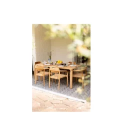 Stół Bella 200 x 90 cm drewno teak naturalny