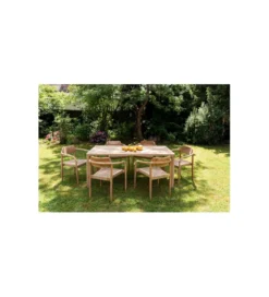 Stół Bella 200 x 90 cm drewno teak naturalny
