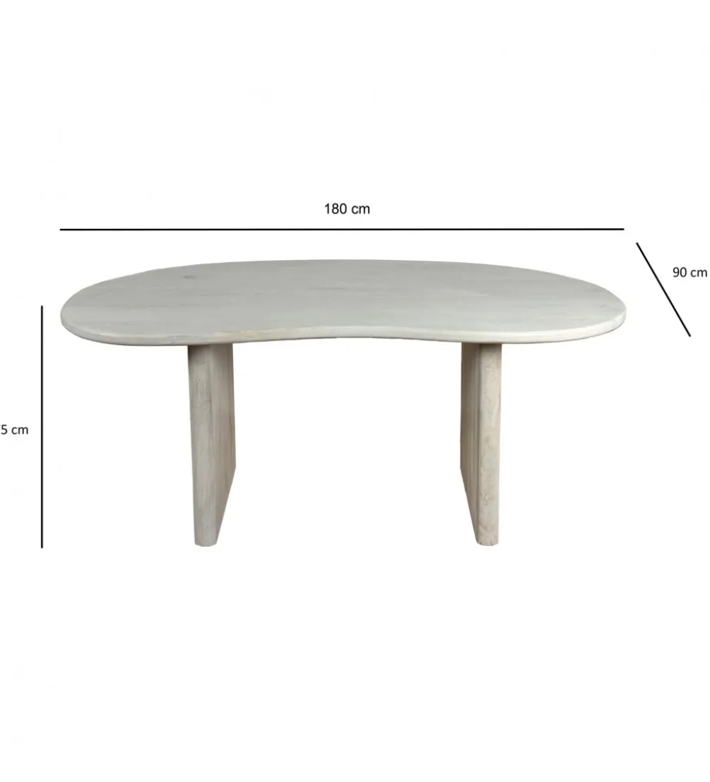 Stół biurko WOHNLING 180 cm drewno mango białe