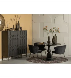 Stół BLANCO 120 cm drewno mango czarny