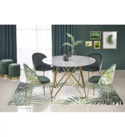 Stół Bonello 120 cm w optyce szarego marmuru