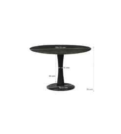Stół BRAX Vivan 120 cm drewno mango czarny