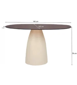 Stół Brix Mylon 140 cm Kość Słoniowa