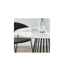 Stół BRODWAY 110 cm w optyce białego marmuru