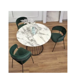 Stół BRODWAY 110 cm w optyce białego marmuru