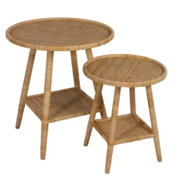 Stół BYMYS 45 cm ratan naturalny