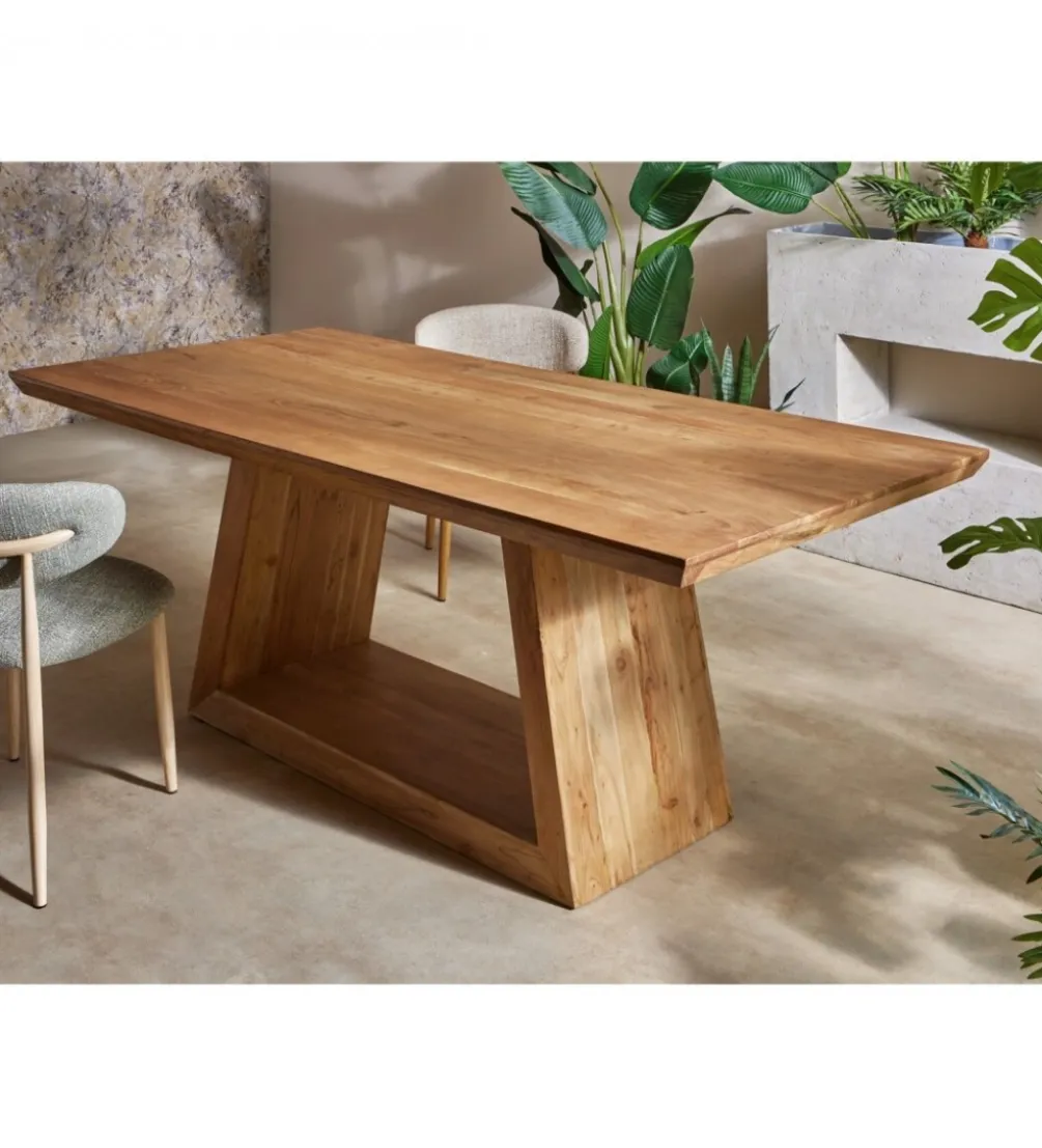 Stół COMEDOR 200 cm drewno akacja