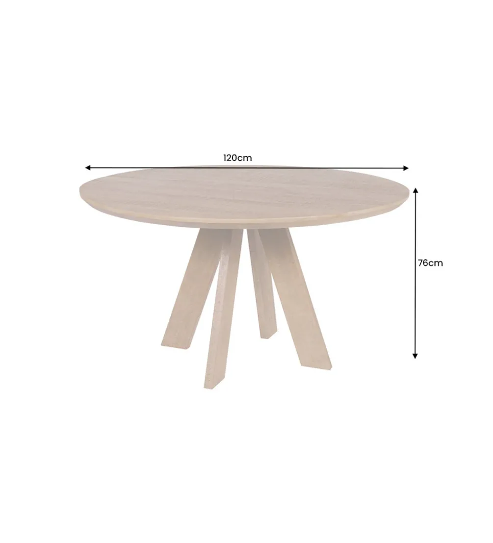 Stół Craft ART WOOD 120 cm drewno mango naturalny