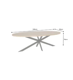 Stół Craft GALAXIE 240 cm drewno mango naturalny