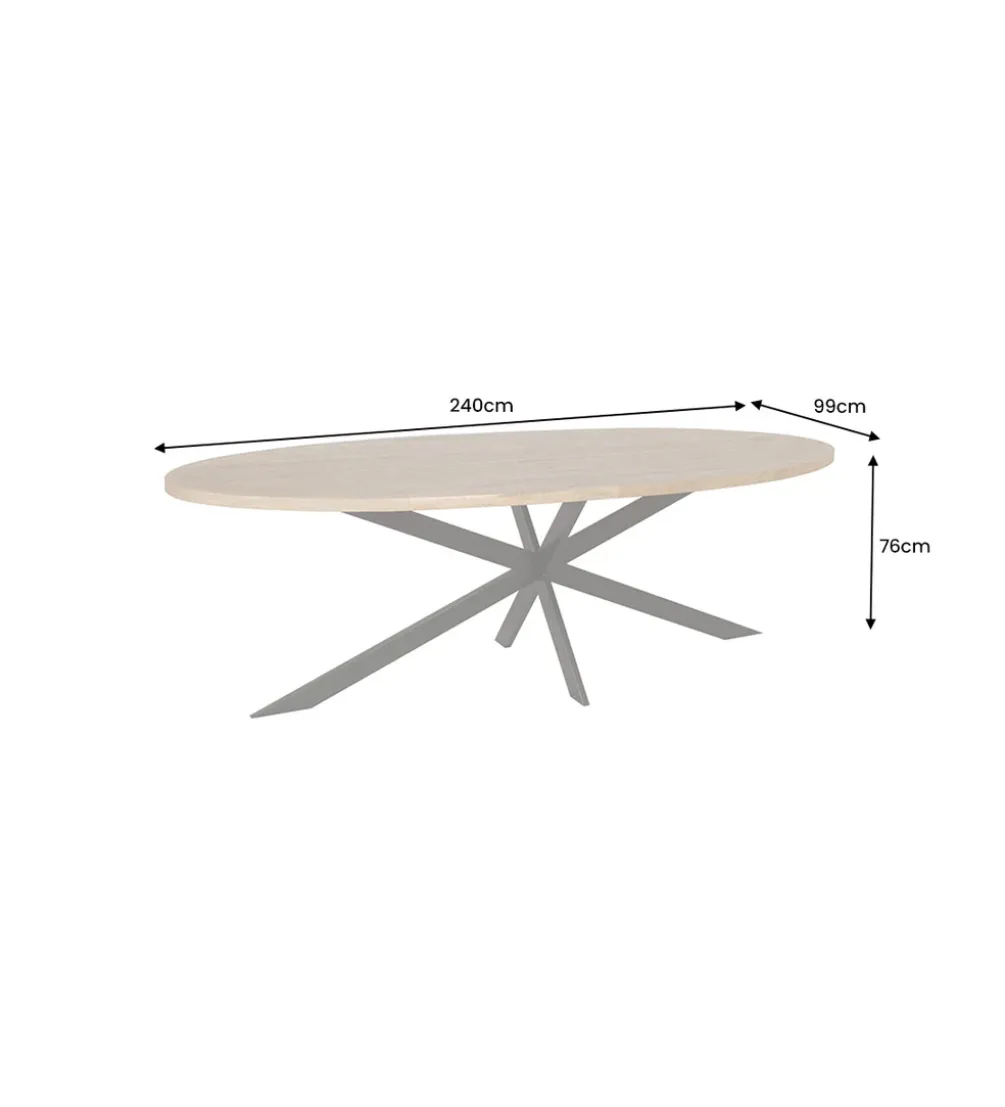 Stół Craft GALAXIE 240 cm drewno mango naturalny