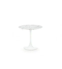 Stół DENVER 80 cm w optyce białego marmuru