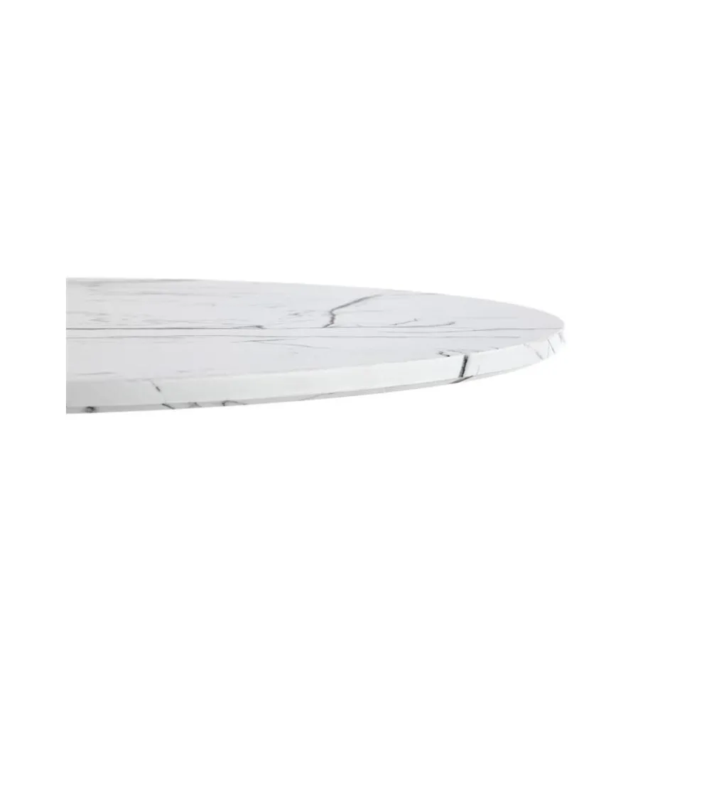 Stół DENVER 80 cm w optyce białego marmuru