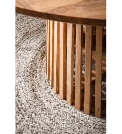 Stół do jadalni WOHNLING 120 cm drewno akacja naturalny