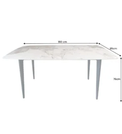 Stół DYLAN 160 cm ceramika w optyce marmuru