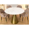 Stół ELEGANCIA 100 cm biały marmuru