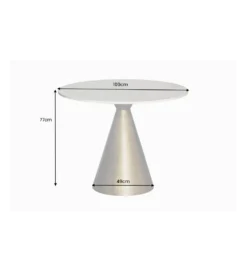 Stół ELEGANCIA 100 cm biały marmuru