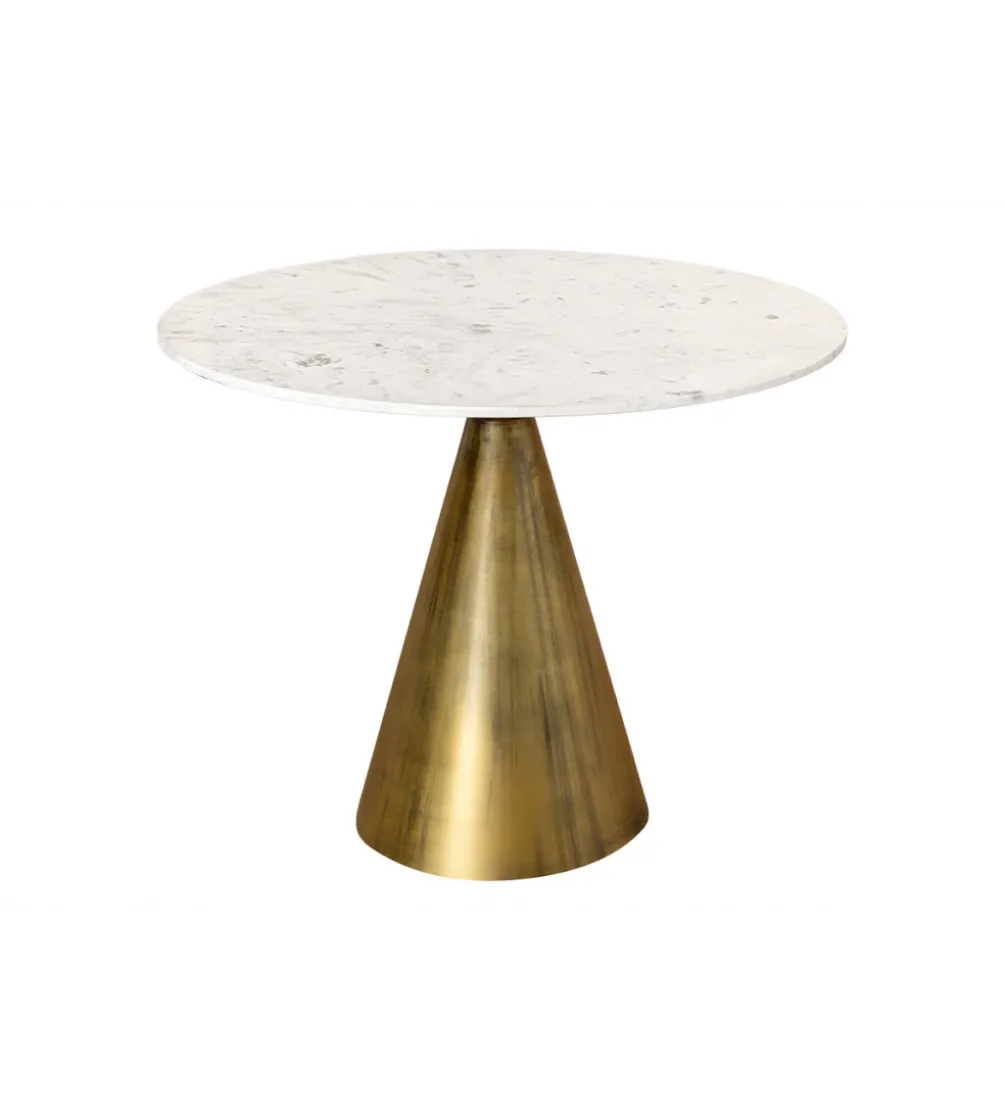 Stół ELEGANCIA 100 cm biały marmuru