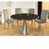 Stół ELEGANCIA 130 cm w optyce czarnego marmuru