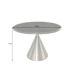 Stół ELEGANCIA 130 cm w optyce czarnego marmuru