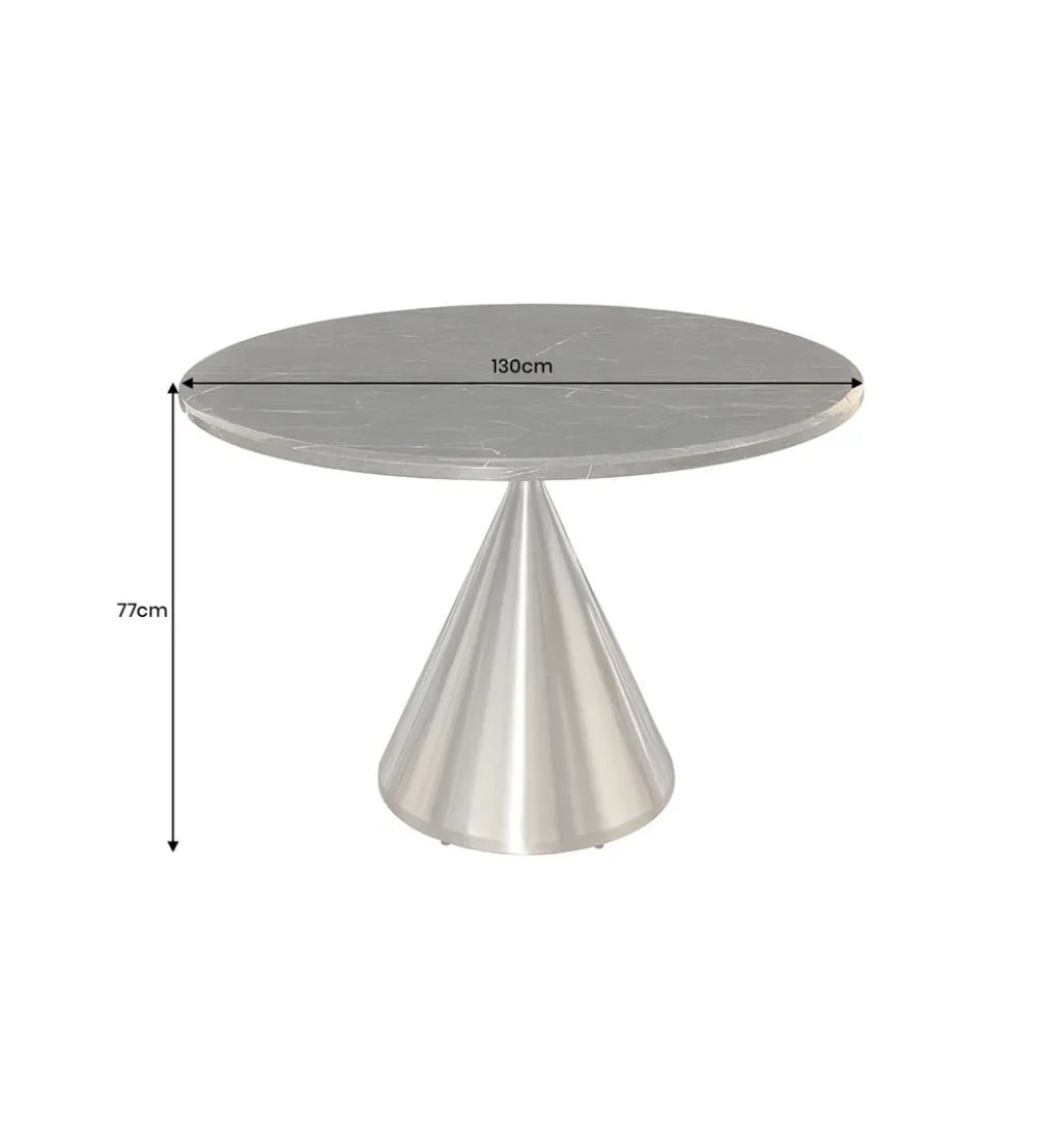 Stół ELEGANCIA 130 cm w optyce czarnego marmuru