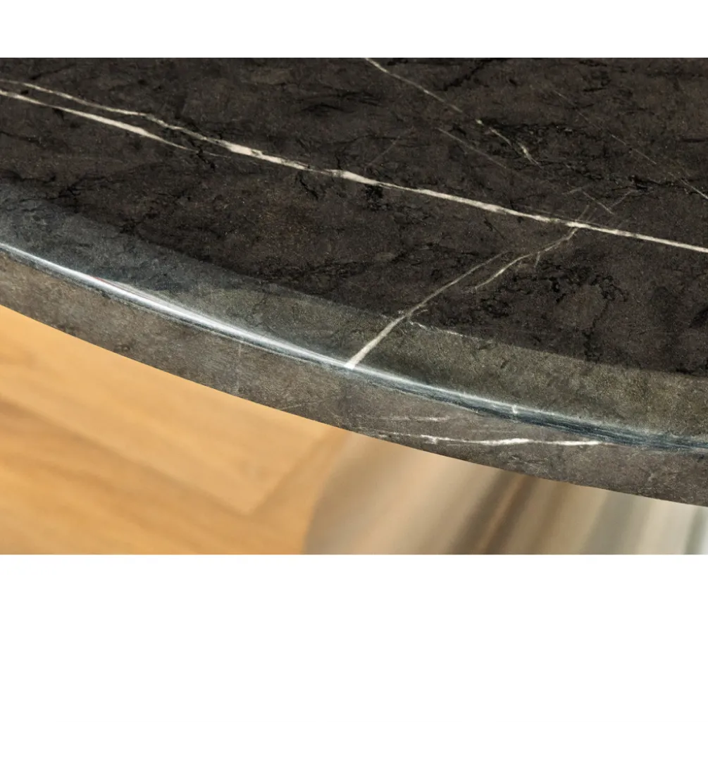 Stół ELEGANCIA 130 cm w optyce czarnego marmuru