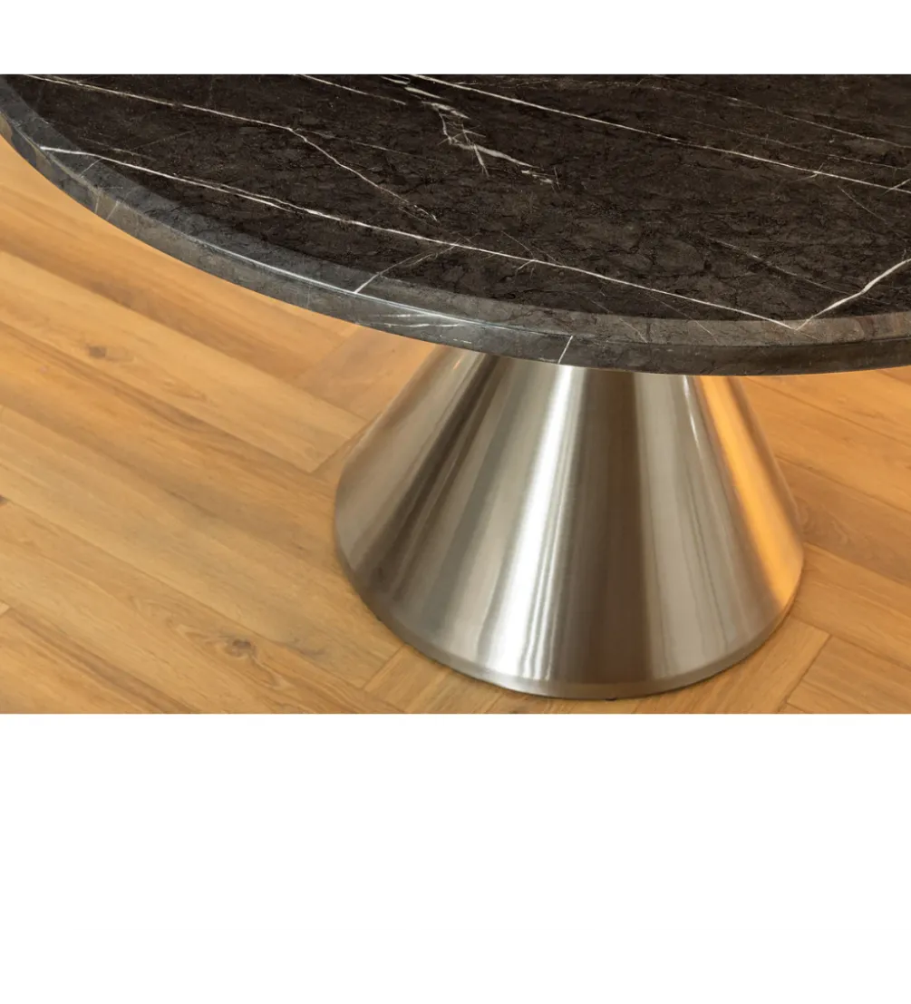 Stół ELEGANCIA 130 cm w optyce czarnego marmuru