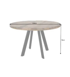 Stół Factory Iron Craft 120 cm drewno Mango