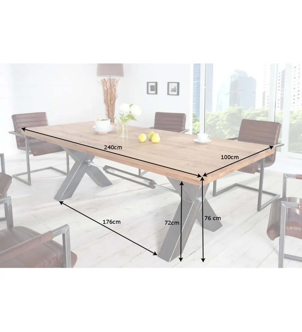 Stół FACTORY Thor 240 cm drewno dąb dziki