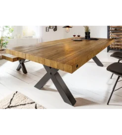 Stół FACTORY Thor 200 cm drewno sosna brąz