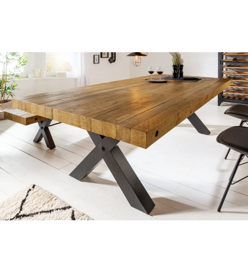 Stół FACTORY Thor 200 cm drewno sosna brąz