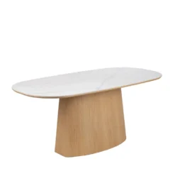 Stół FORYK 180 cm naturalny blat ceramika