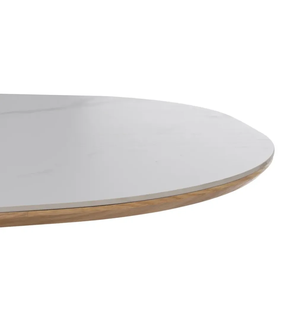 Stół FORYK 180 cm naturalny blat ceramika