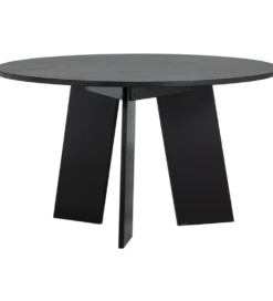 Stół FRIES 129 cm drewno dębu czarny