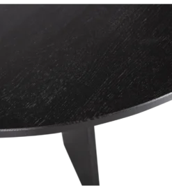 Stół FRIES 129 cm drewno dębu czarny