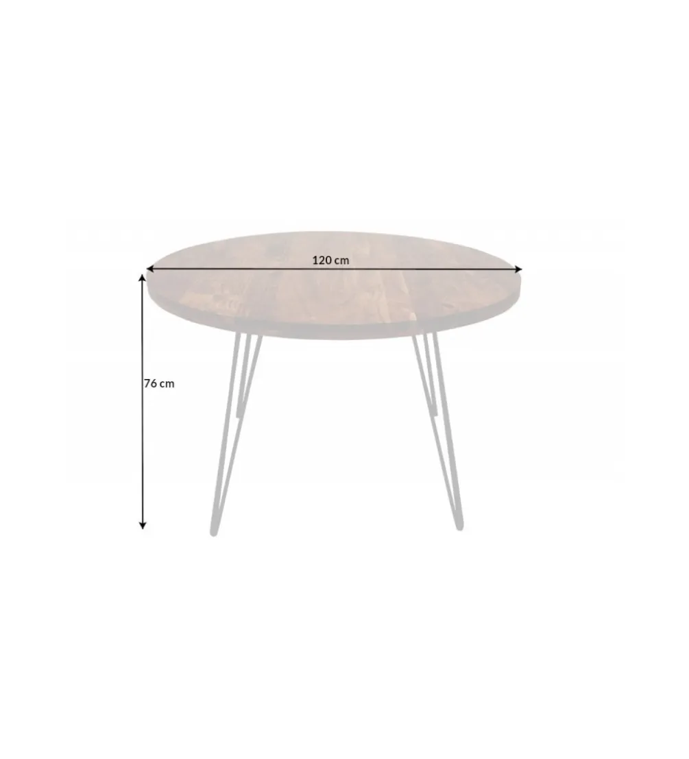 Stół GEDREZ 120 cm drewno akacja