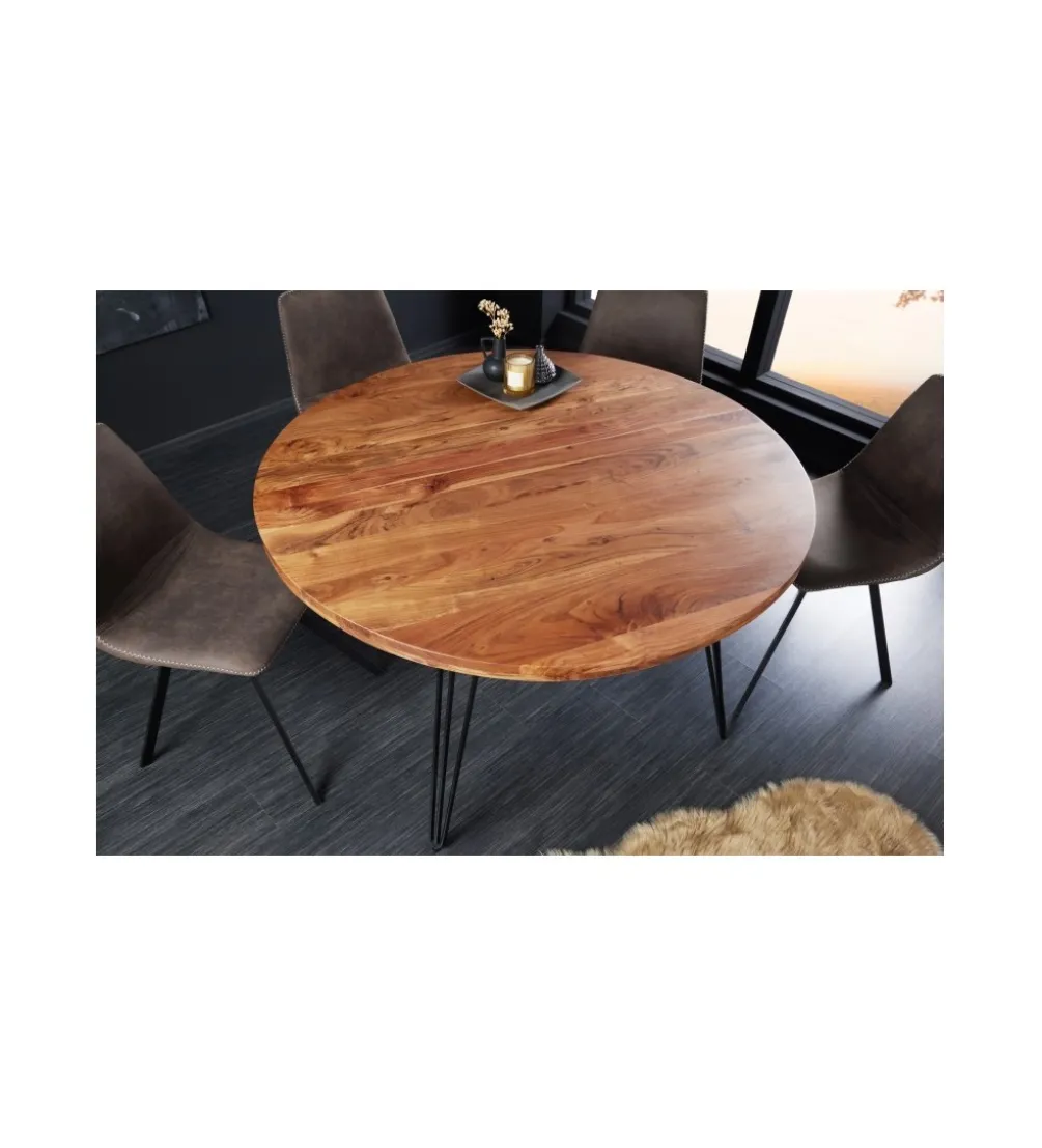 Stół GEDREZ 120 cm drewno akacja