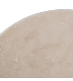 Stół GEHART 120 cm brązowy marmur drewno mango